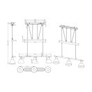 Trio 371010307 Levisto lehúzható függeszték