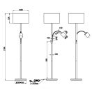 Trio 403900208 Hotel olvasókaros álló lámpa