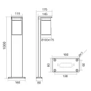 Trio 411660132 Ardila kültéri álló lámpa
