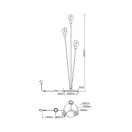 Trio 454510306 Verano 150x40cm, 3x800lm, fényerőszabályzós, 2300/3000/4000K álló lámpa