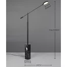 Trio 454610132 Fiore 145x15x64cm, 1200lm, 2300/3000/4000K, fényerőszabályzós álló lámpa