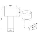 Trio 505200112 Bale komód lámpa