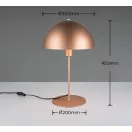 Trio 506290165 Nola 1xE27, vezetékes kapcsolós, 45x30cm asztali lámpa 