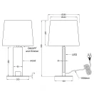 Trio 547610232 Rahul komód lámpa