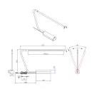 Trio 554310132 Olea 33x62,5cm, 620lm, fényerőszabályzós, 2700/4000/6500K, érintőkapcsolós íróasztali lámpa