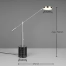 Trio 554610107 Fiore 65x12x47cm, 1200lm, 2300/3000/4000K, fényerőszabályzós asztali lámpa