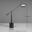 Trio 554610132 Fiore 65x12x47cm, 1200lm, 2300/3000/4000K, fényerőszabályzós asztali lámpa