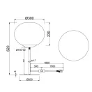 Trio 563100108 Fomento komód lámpa