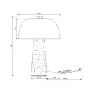 Trio 567800276 Timba 41x29cm, 2xE27, mészkő talpas asztali lámpa