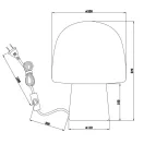 Trio 568200165 Steen éjjeli lámpa