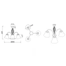 Trio 601000324 Rustica mennyezeti lámpa