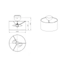 Trio 608200279 Hostel mennyezeti lámpa