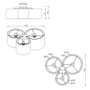 Trio 611490332 Burton mennyezeti lámpa