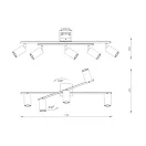 Trio 612400507 Marley mennyezeti lámpa