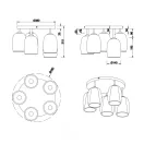 Trio 617500506 Barret mennyezeti lámpa