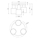 Trio 619430317 Agudo mennyezeti lámpa