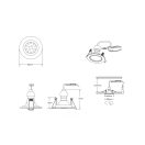 Trio 650100106 Jura mennyezetbe építhető lámpa