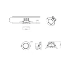 Trio 650510107 Pamir mennyezetbe építhető lámpa