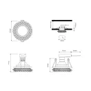 Trio 651700152 Dolomite mennyezetbe építhető lámpa