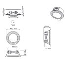 Trio 653610132 Argus mennyezetbe építhető lámpa