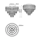 Trio 667600706 Malizia 43x37cm, 7xE14 mennyezeti lámpa