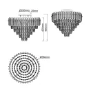 Trio 667601206 Malizia 58x49cm, 12xE14 mennyezeti lámpa