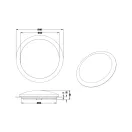 Trio 680214800 Frodeno fürdőszobai mennyezeti lámpa