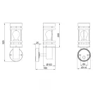 Trio R21716142 Paloma 1xE27, IP44 fali lámpa