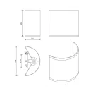 Trio R21851736 Aimee 1xE27, 23x20,5cm, kapcsolós fali lámpa