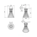 Trio R21861736 Alice 1xE27, 35,5x20cm, kapcsolós fali lámpa