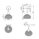 Trio R21871736 Leonie 1xE27, 30,5x18cm, kapcsolós fali lámpa