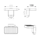 Trio R22261142 Esquel napelemes kültéri fali lámpa