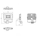 Trio R23349232 Funchal 14,5x15,5cm, mozgás-érzékelős, 2800lm, 4000K, IP65, kültéri fali lámpa