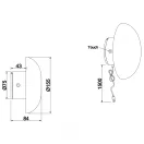 Trio R24431115 Davey 15,5x8,4cm, 140lm, 3000K, akkumulátoros, érintőkapcsolós, fényerőszabályzós fali lámpa