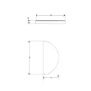 Trio R24631101 Umbria 1200lm, 4000K, 25,5x3,5cm félkör alakú fali lámpa