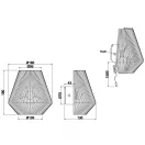 Trio R25991126 Lira 19x18,5cm, 140lm, 3000K, akkumulátors, érintőkapcsolós, fényerőszabályzós fali lámpa