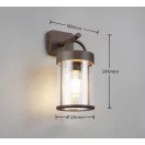 Trio R26476124 Almeria 29x12,5cm, 1xE27, IP44, kültéri fali lámpa