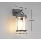 Trio R26476142 Almeria 29x12,5cm, 1xE27, IP44, kültéri fali lámpa