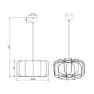 Trio R31971901 Madeline 1xE27, 40x150cm függesztett lámpa