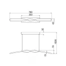 Trio R35791166 Ginko 1980lm, 3000K, 79x150cm függesztett lámpa