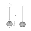 Trio R36111026 Lucille 1xE27, 20x150cm függesztett lámpa