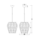 Trio R36221036 Jean 1xE27, 29x150cm függesztett lámpa