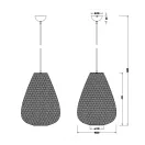 Trio R36241001 Janine 1xE27, 35x150cm függesztett lámpa