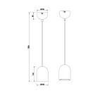 Trio R36311031 Nara fém, 1xE27 függesztett lámpa