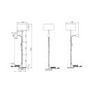 Trio R40192002 Owen olvasókaros álló lámpa