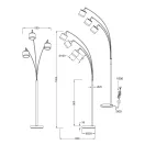 Trio R41553006 Davos álló lámpa