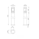 Trio R41716142 Paloma  100cm, 1xE27, IP44 álló lámpa