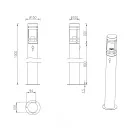 Trio R41719142 Paloma 100cm, mozgás-érzékelős, 1xE27, IP44 álló lámpa