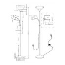 Trio R4393-87 Erzwo olvasókaros álló lámpa