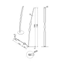 Trio R45791131 Ginko 2100lm, 4000K, 20x110cm, taposó kapcsolós álló lámpa